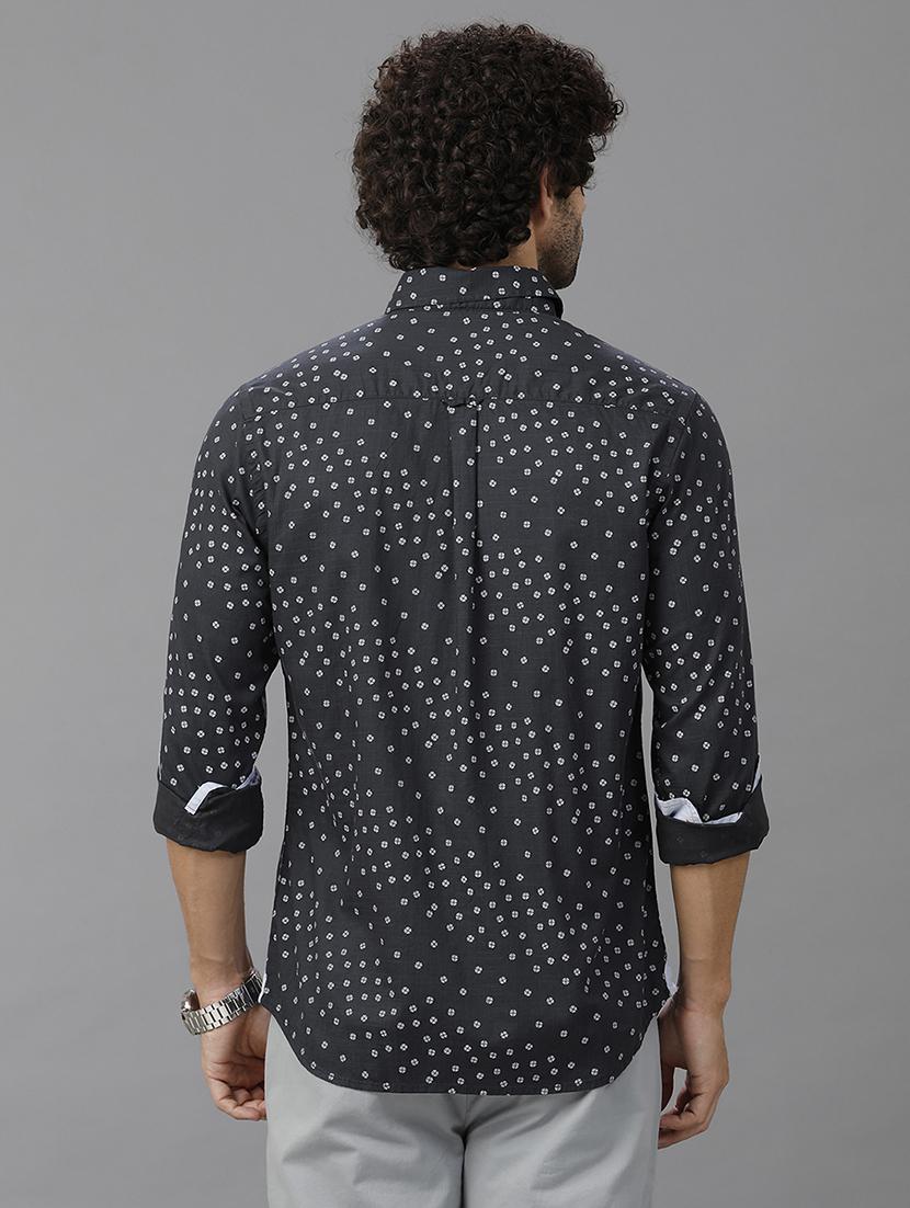 men printed long sleeve casual shirt - 21668623 - Standard Image - 2