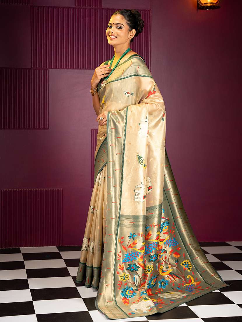 women self design paithani saree with blouse - 21668666 -  Standard Image - 2