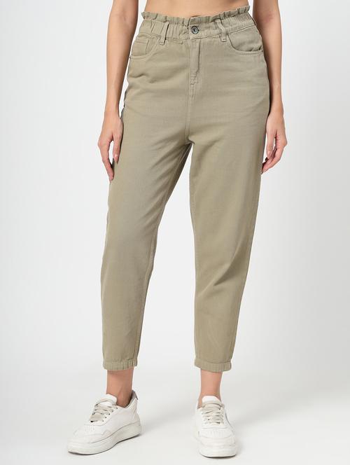 women solid high rise slouchy fit jean - 21668708 -  Standard Image - 0