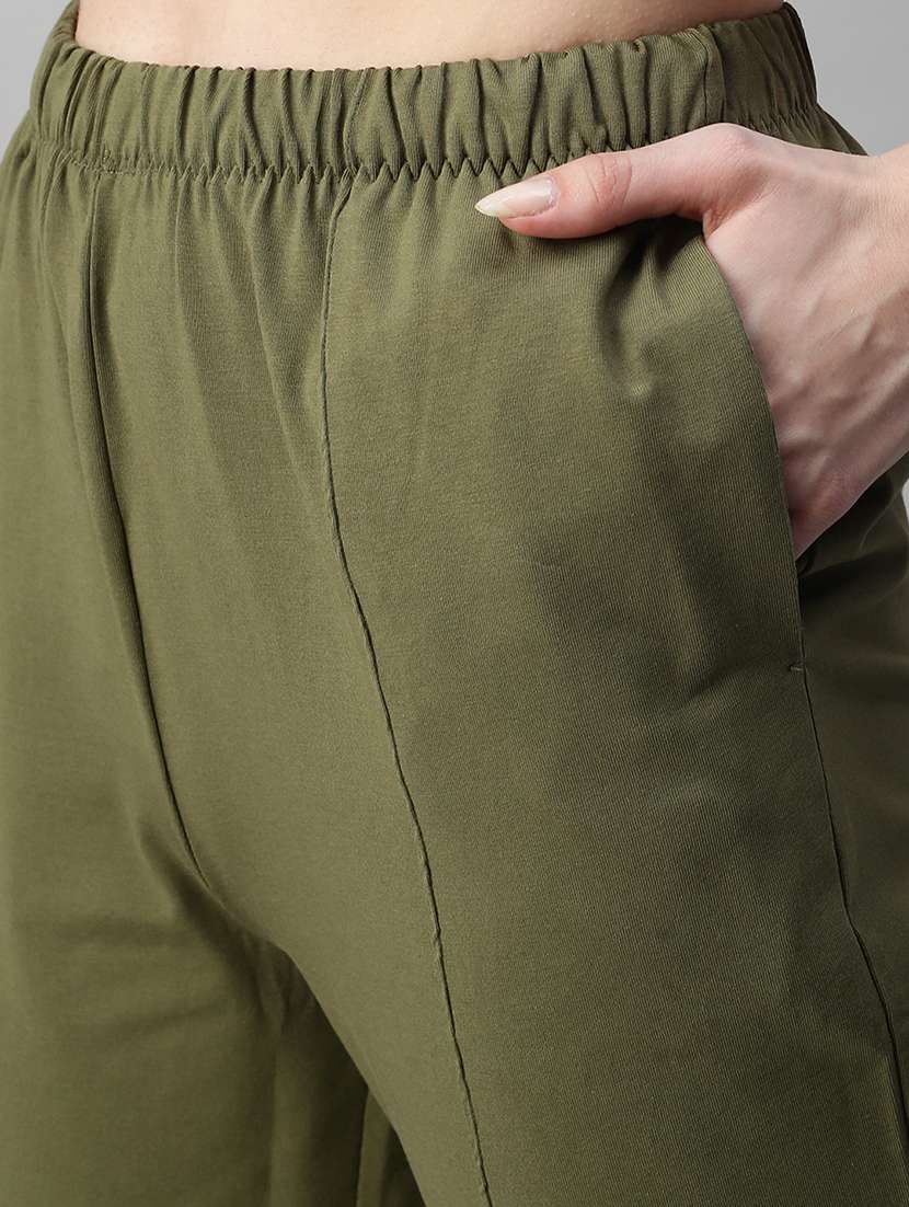 women solid high rise bootcut trouser - 21668963 -  Standard Image - 2