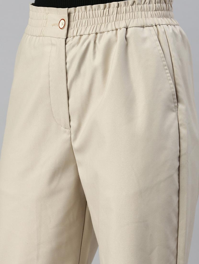 women solid high rise cigarette pant - 21668964 - Standard Image - 2