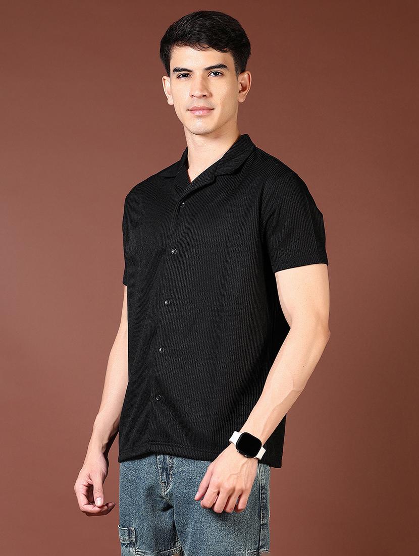 men solid short sleeve casual shirt - 21669066 - Standard Image - 2