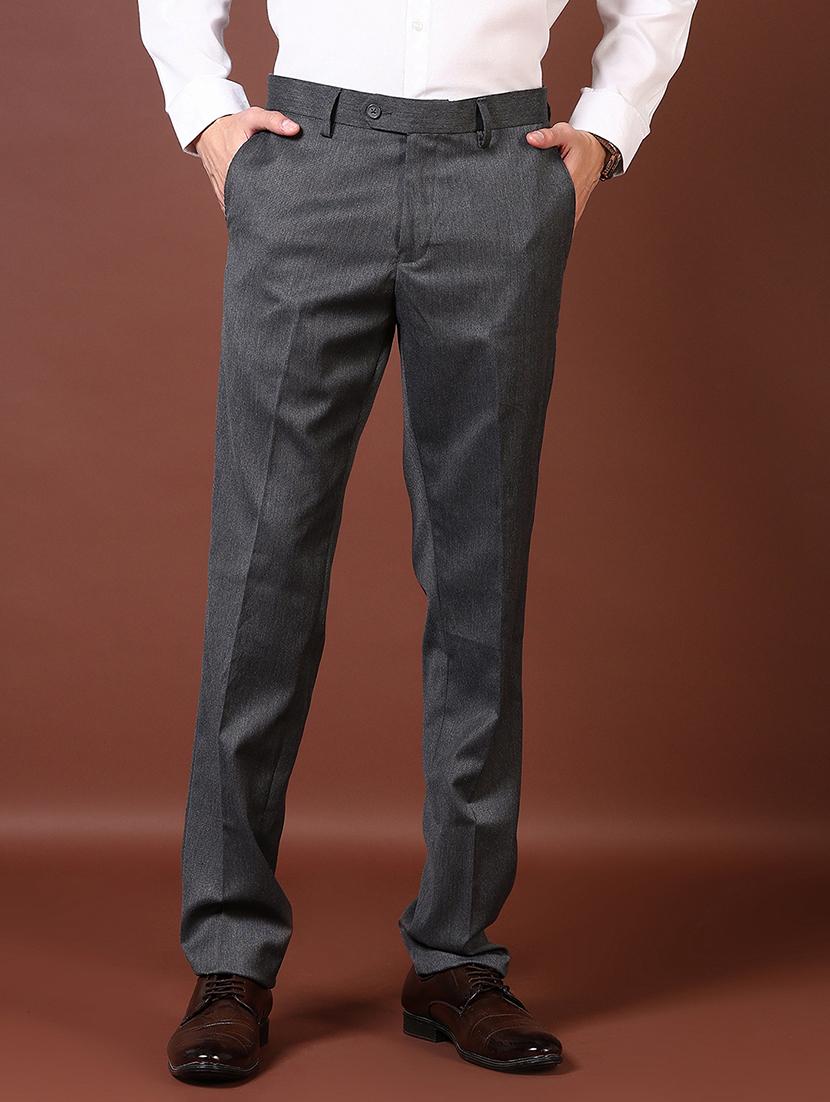 men mid rise ankle length formal trouser - 21669068 -  Zoom Image - 0