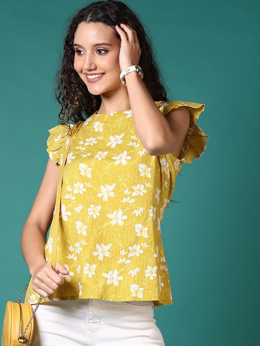 women printed round neck regular top - 21669078 - Standard Image - 2
