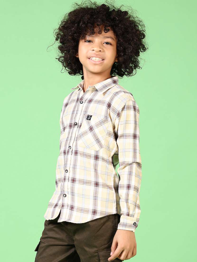 boys long sleeves checkered shirt - 21669083 -  Standard Image - 2