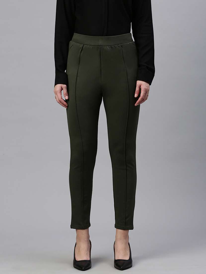 women high rise ankle length jegging