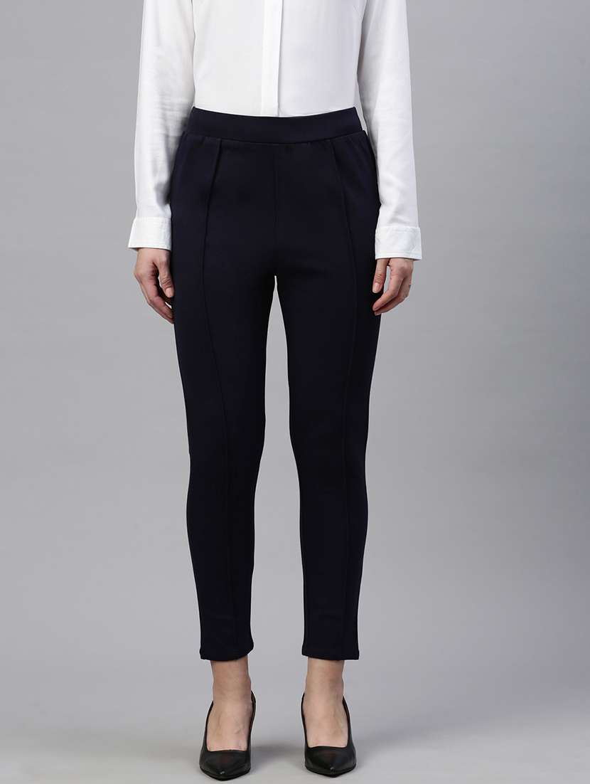 women high rise ankle length jegging