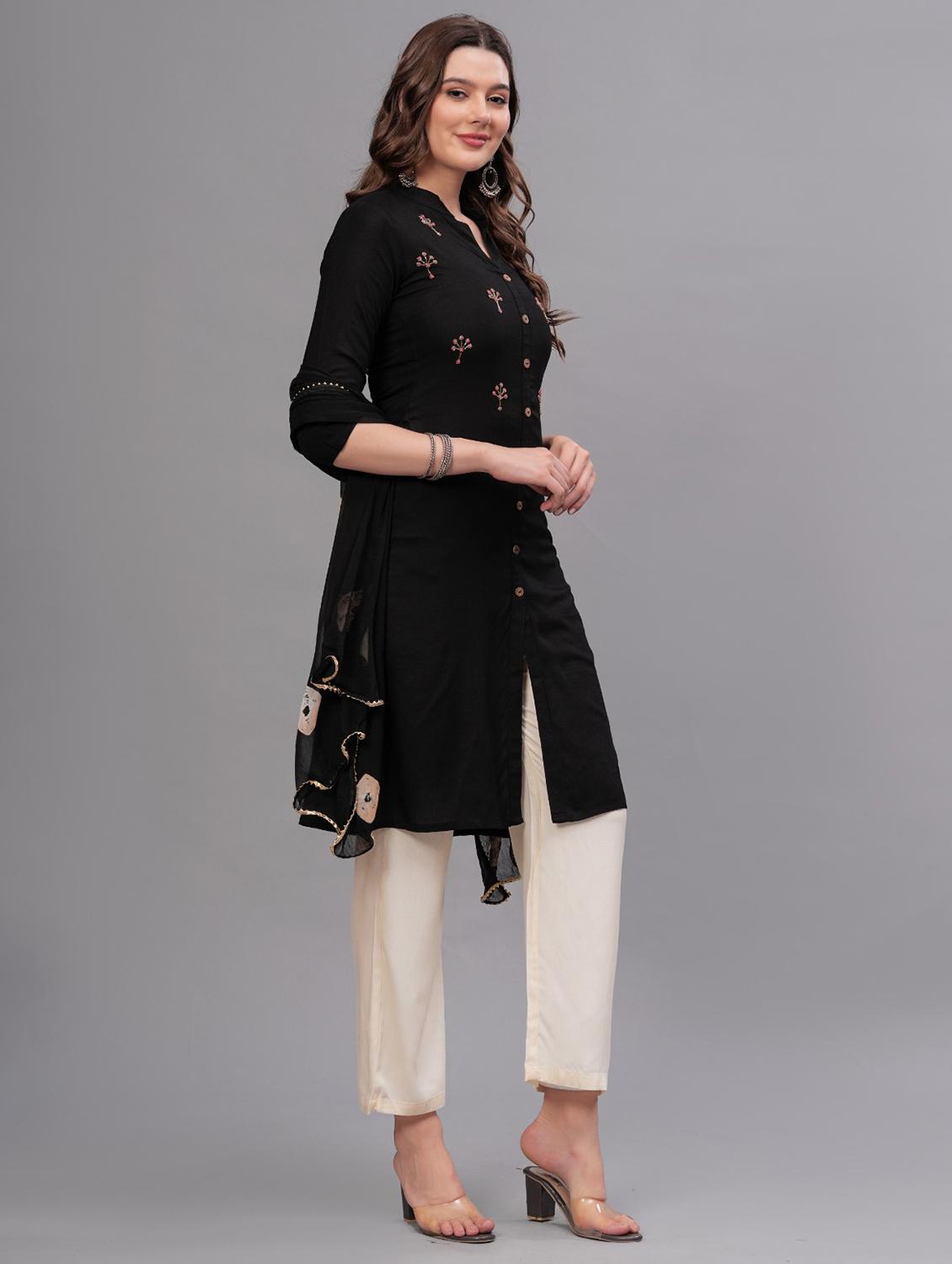 women embellished kurta pant set with dupatta - 21669523 - Standard Image - 2