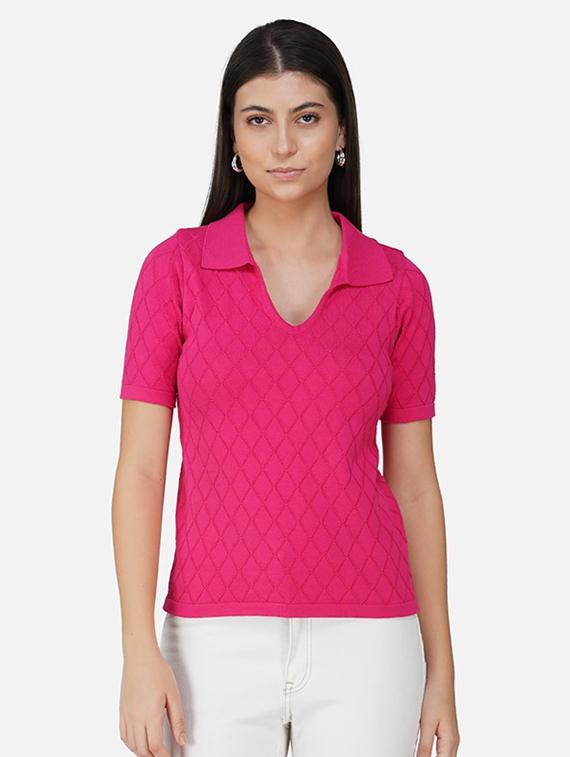 women self designed collared regular top - 21669596 -  Zoom Image - 0