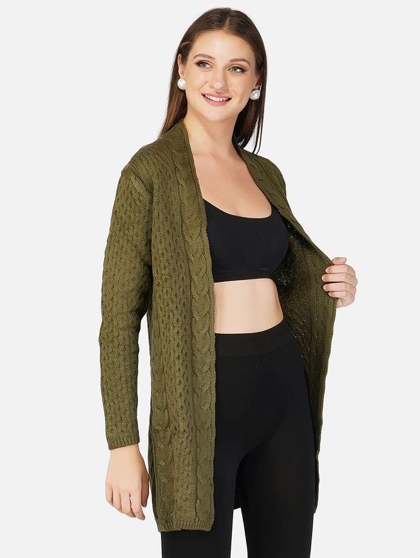 women self designed long sleeve shrug - 21669601 -  Standard Image - 2