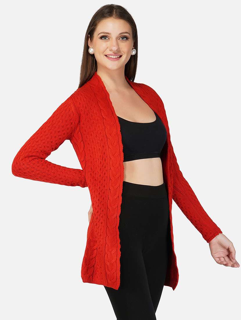 women self designed long sleeve shrug - 21669602 -  Standard Image - 2