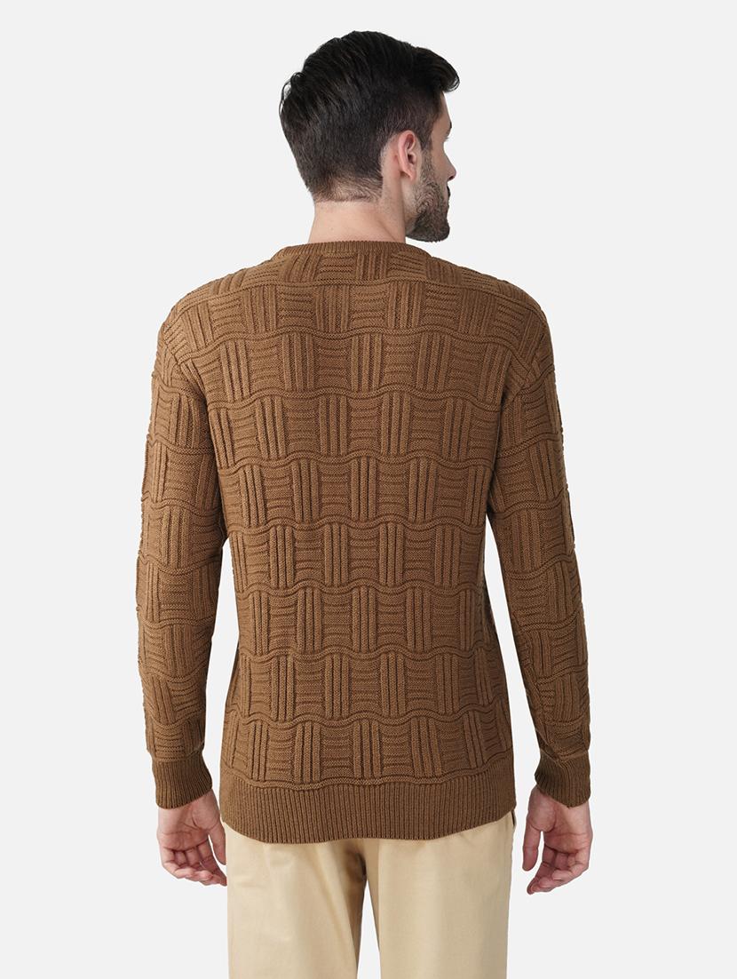 men long sleeves self design pullover - 21669608 - Standard Image - 2