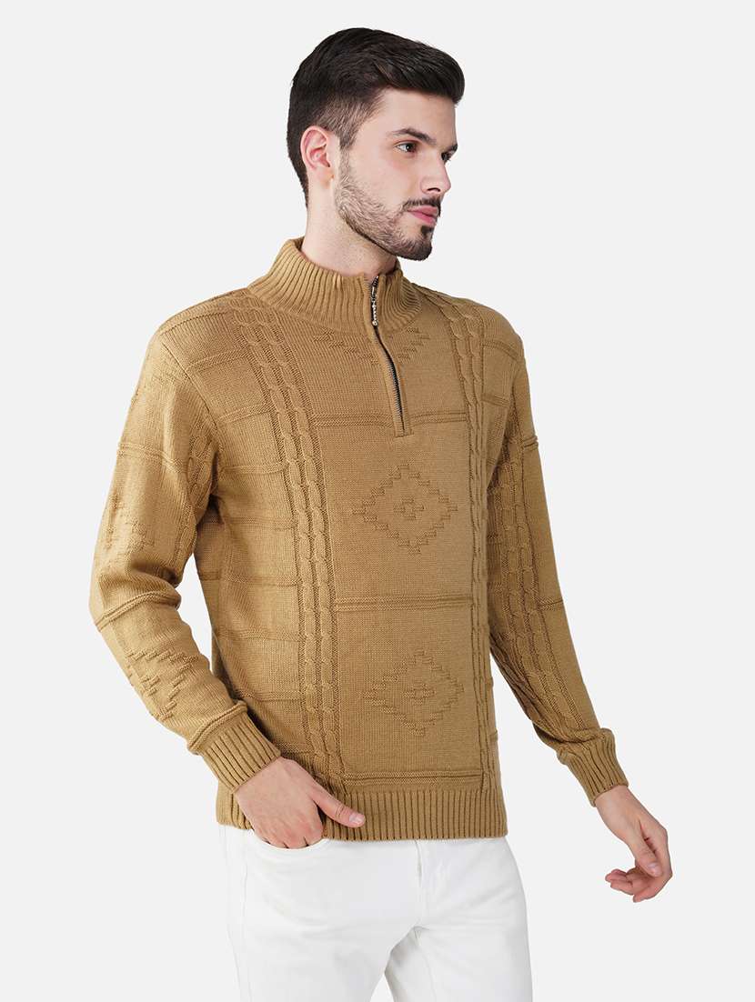 men long sleeves self design pullover - 21669609 -  Standard Image - 2