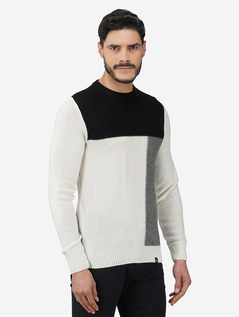 men long sleeve color block pullover - 21669616 - Standard Image - 2