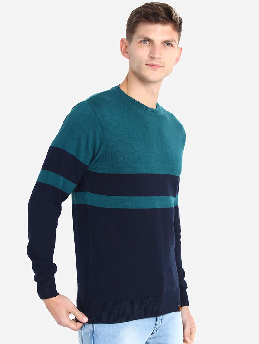 men long sleeve color block pullover - 21669633 -  Standard Image - 2