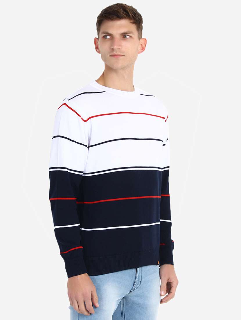 men long sleeve color block pullover - 21669634 -  Standard Image - 2