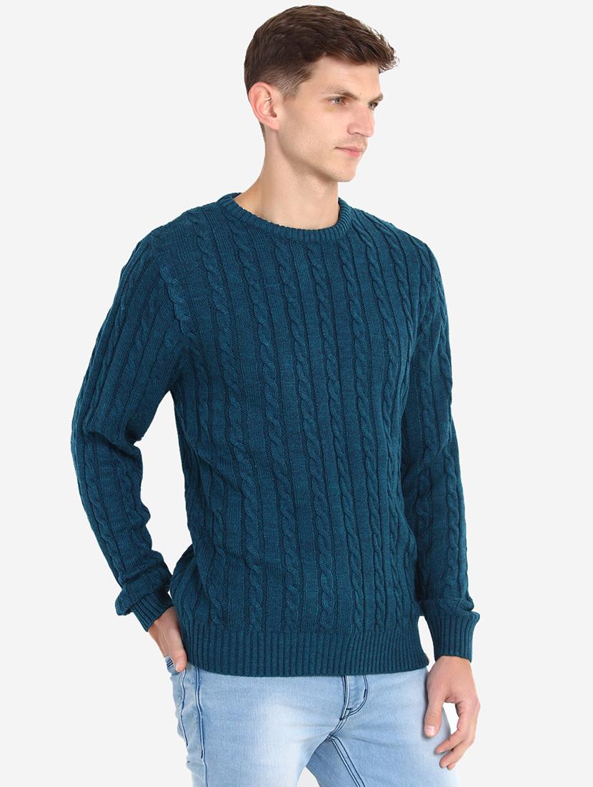 men long sleeves self design pullover - 21669637 - Standard Image - 2