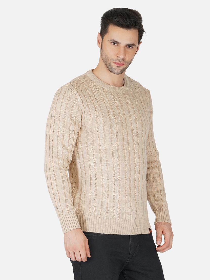 men long sleeves self design pullover - 21669638 - Standard Image - 2