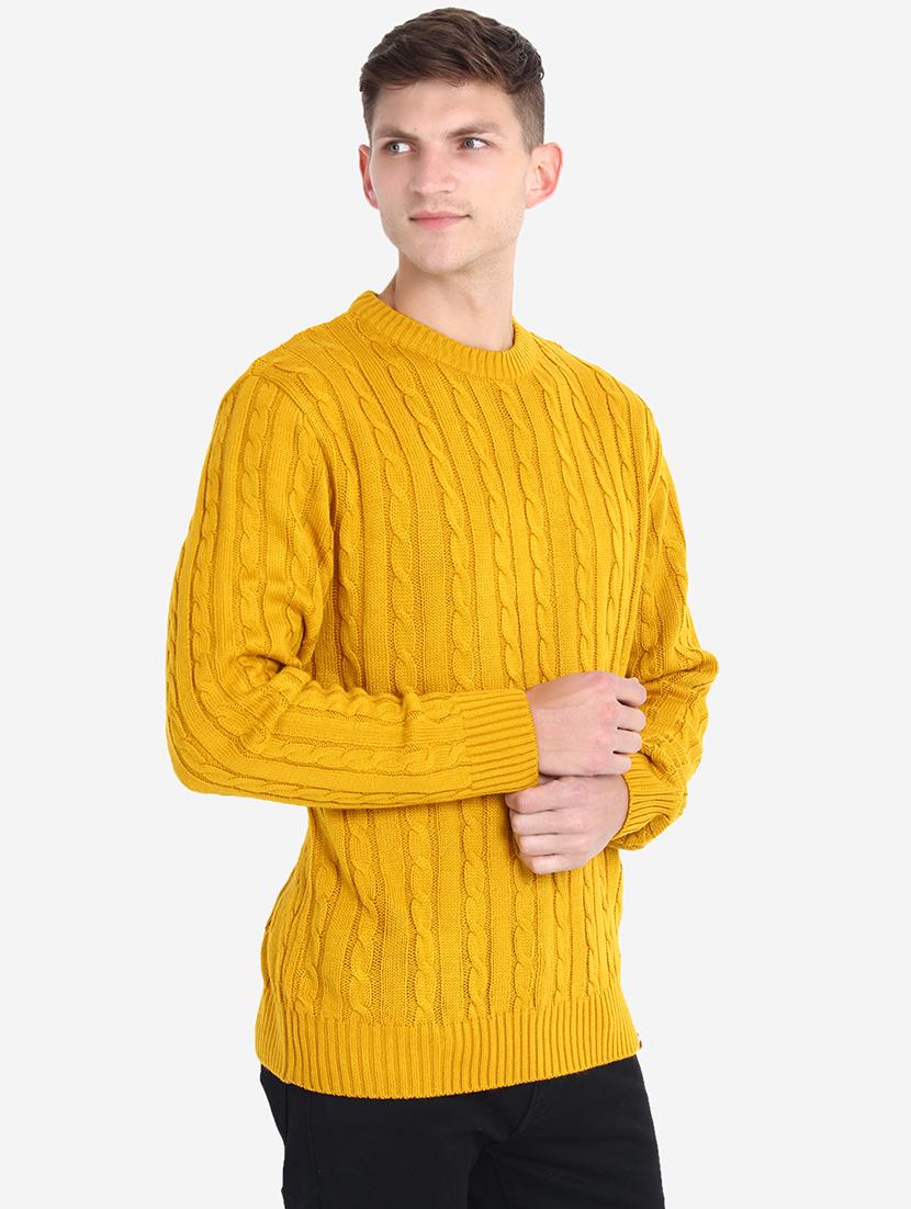 men long sleeves self design pullover - 21669639 - Standard Image - 2