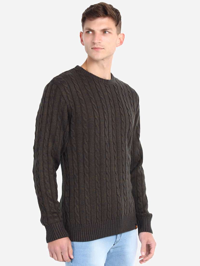 men long sleeves self design pullover - 21669640 -  Standard Image - 2