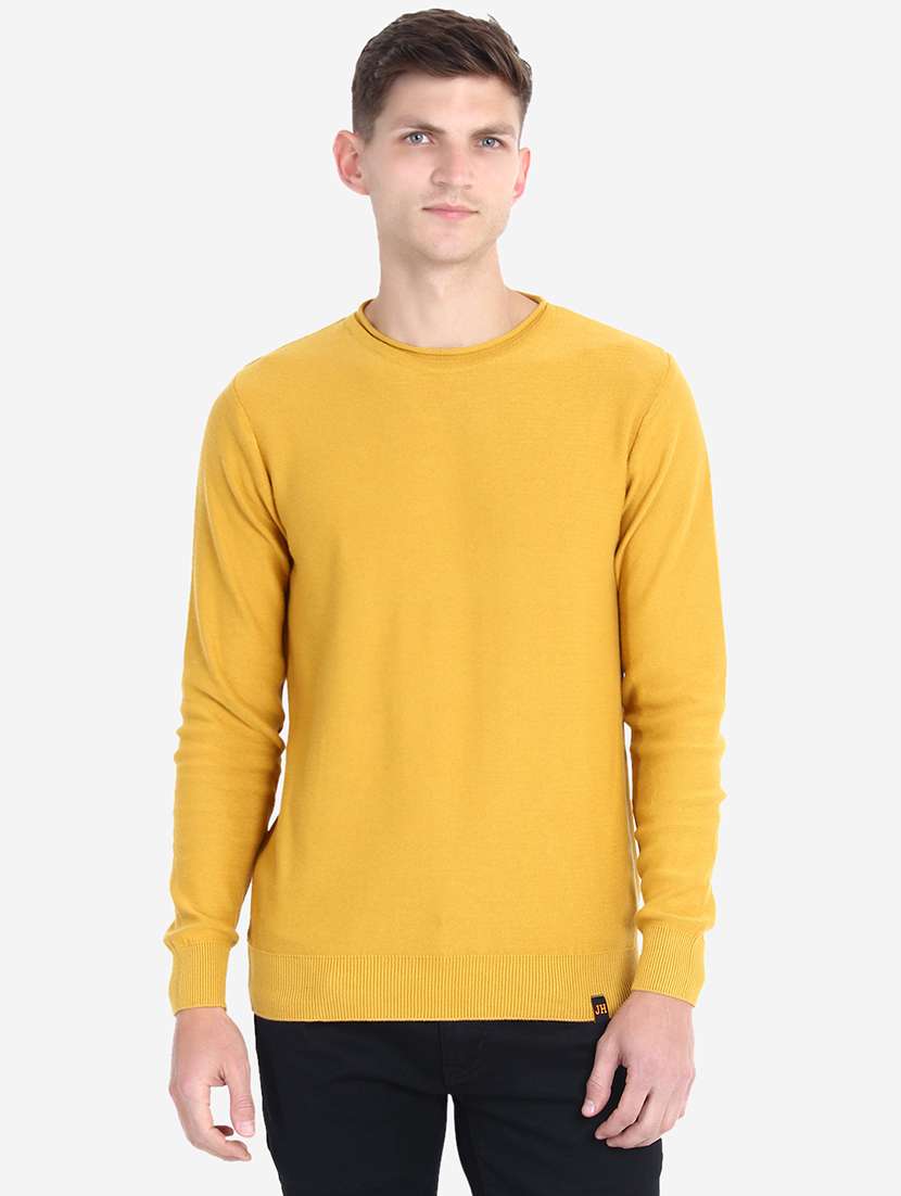 men long sleeves solid pullover