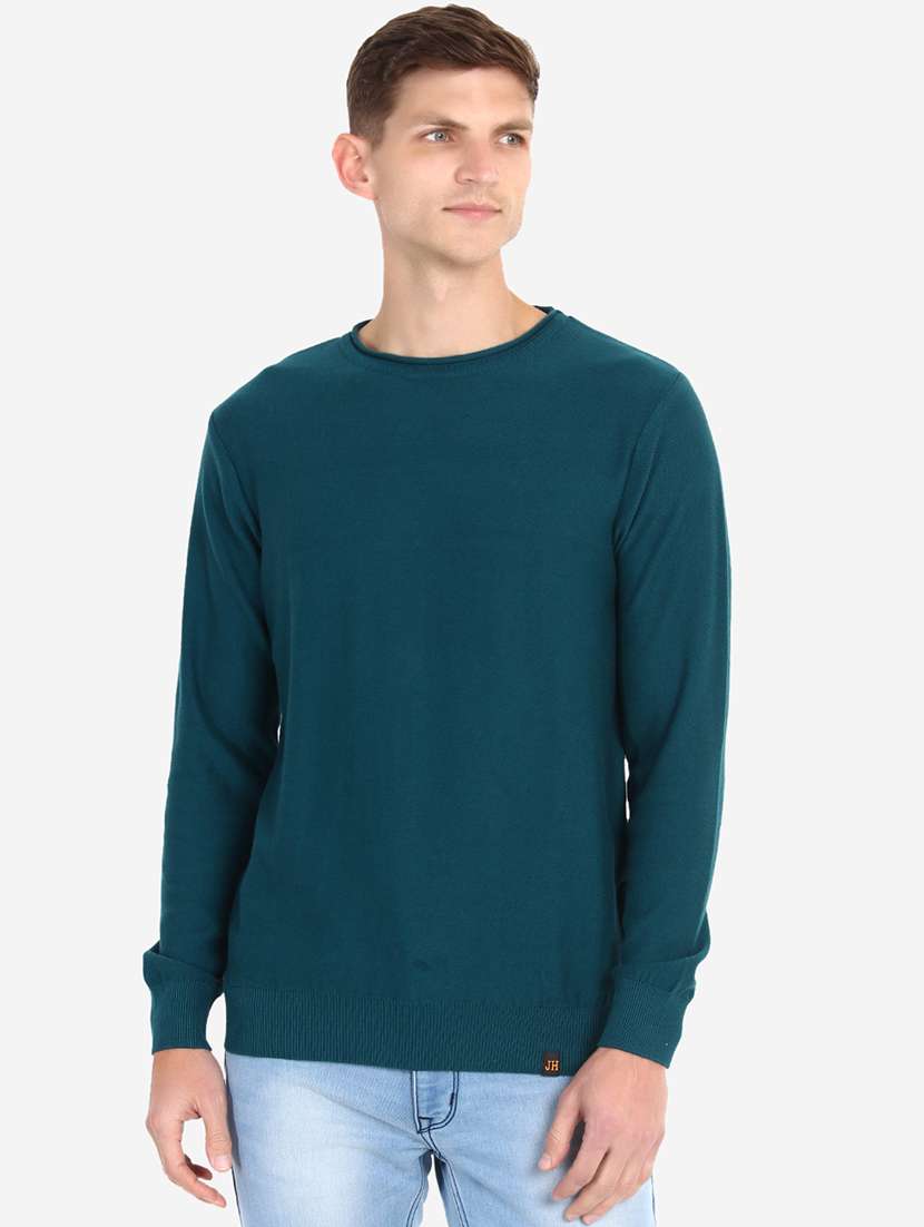 men long sleeves solid pullover