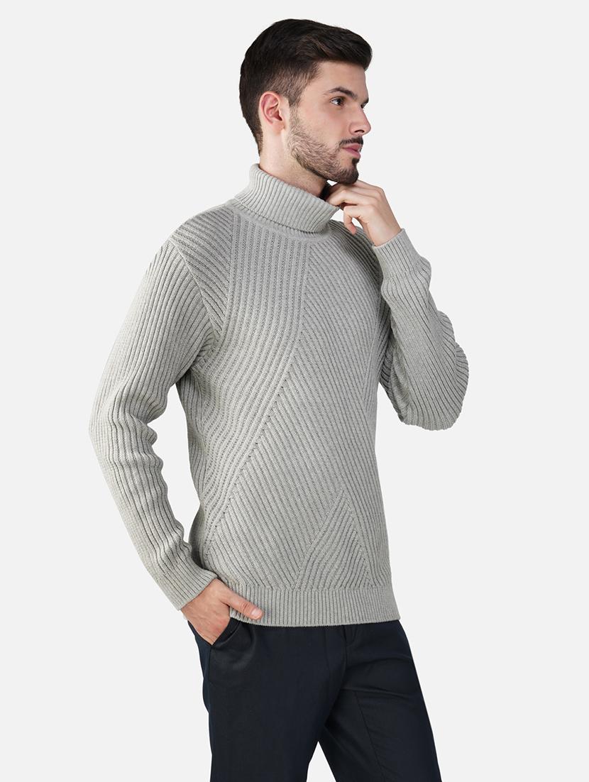 men long sleeves self design pullover - 21669653 - Standard Image - 2
