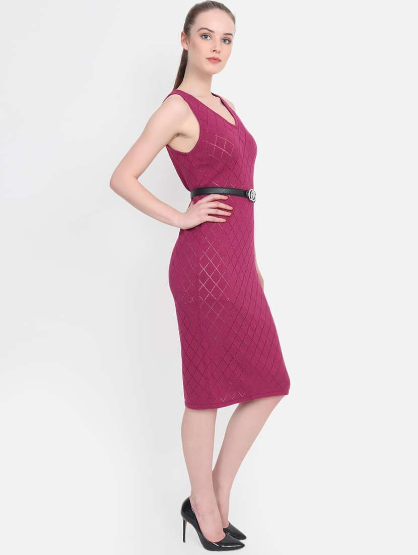 women sleeveless acrylic dress - 21669675 - Standard Image - 2