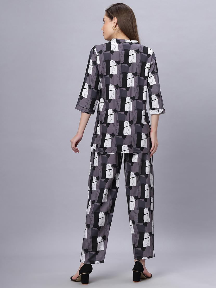 women printed nightwear pyjama set - 21669868 - Standard Image - 2