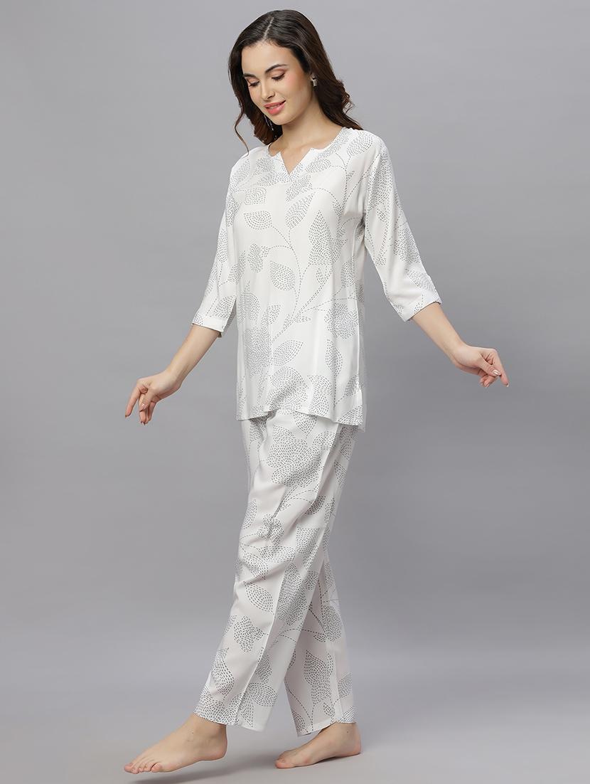 women printed nightwear pyjama set - 21669872 - Standard Image - 2