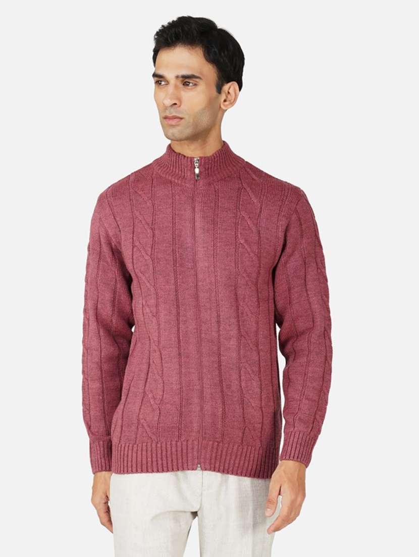 men long sleeves self design cardigan