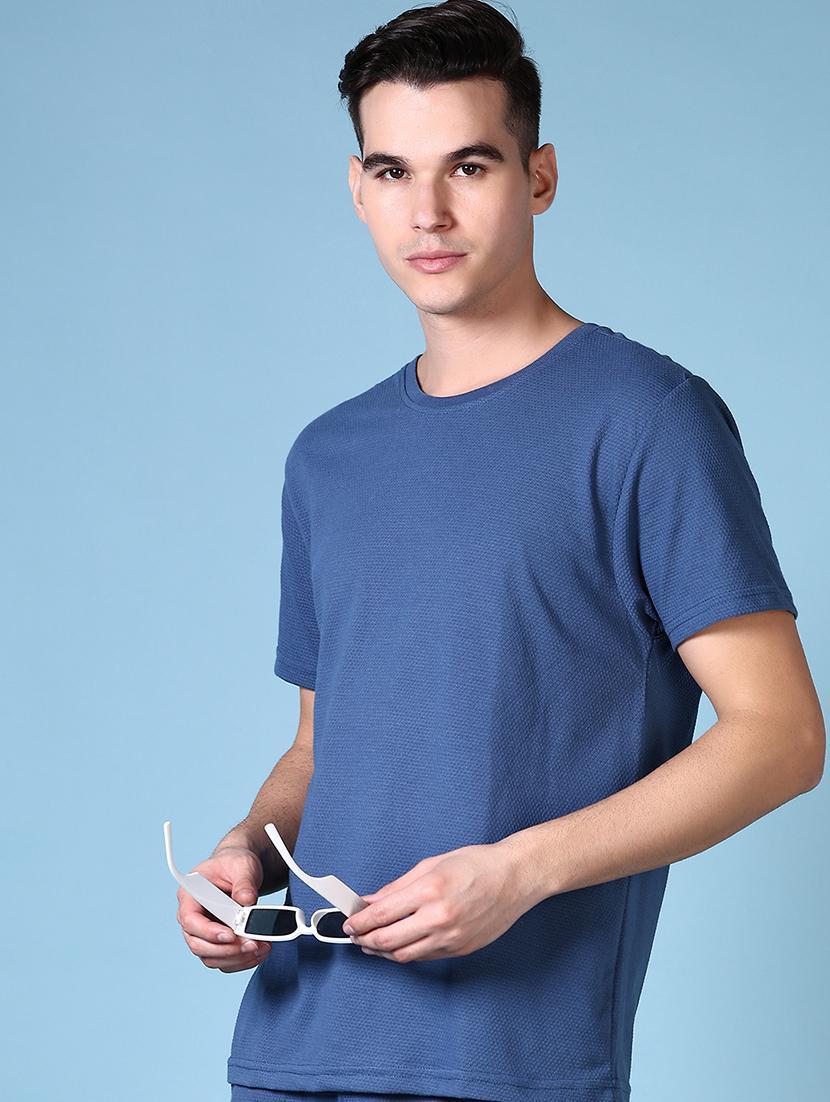 men solid short sleeve regular fit t-shirt