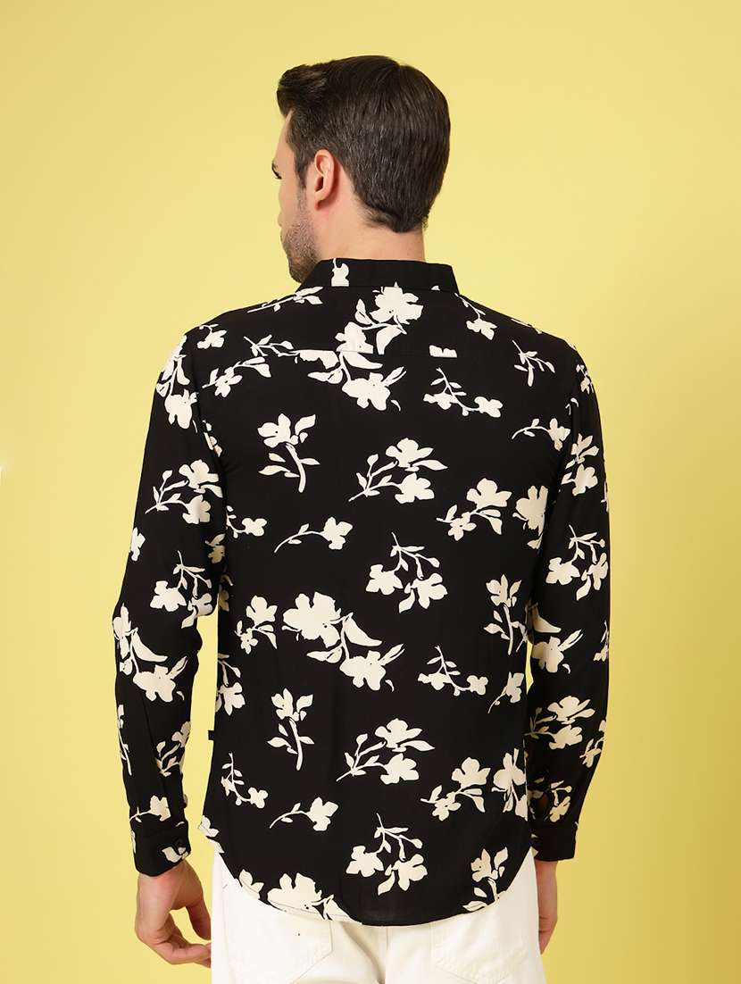 men long sleeves floral printed casual shirt - 21670176 - Standard Image - 2