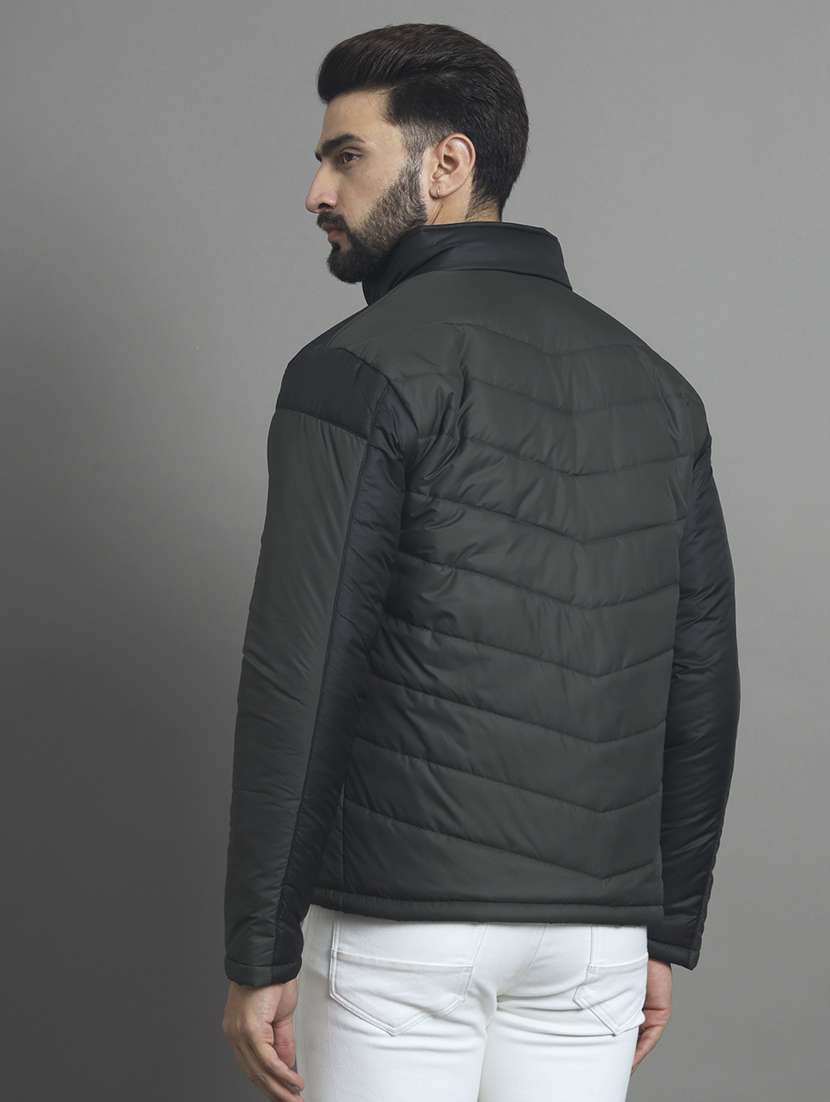 men long sleeve color block quilted jacket - 21670256 -  Standard Image - 2
