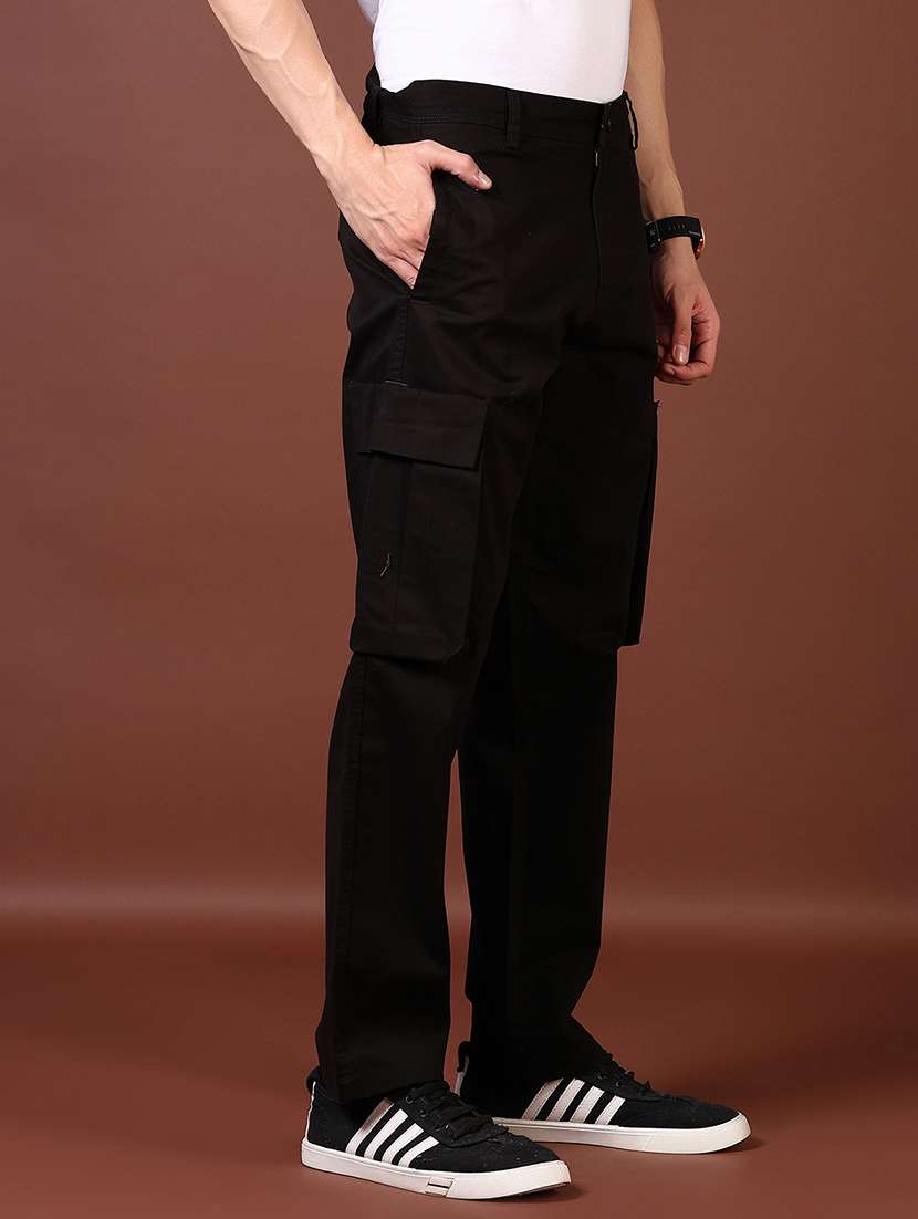 men solid mid rise regular fit cargo - 21670327 -  Standard Image - 2