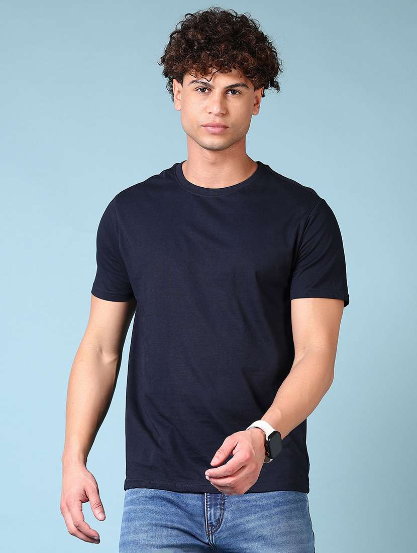 men solid short sleeve t-shirt