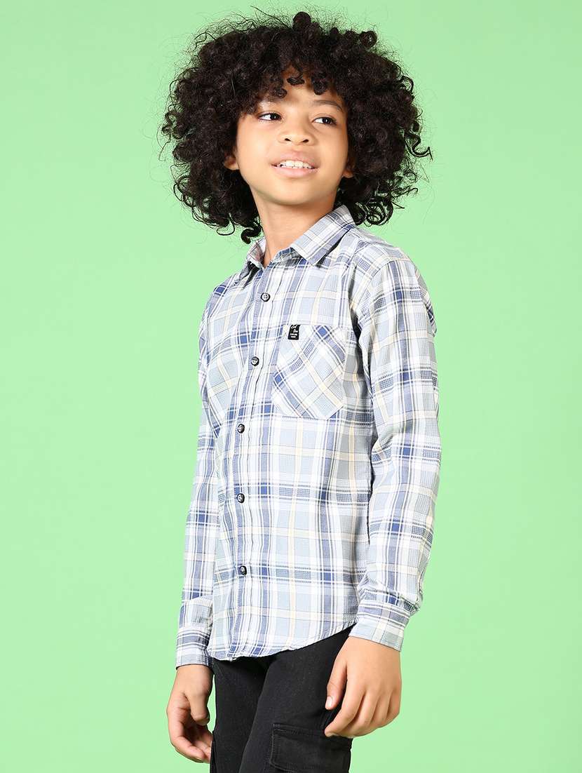 boys long sleeves checkered shirt - 21670342 -  Standard Image - 2