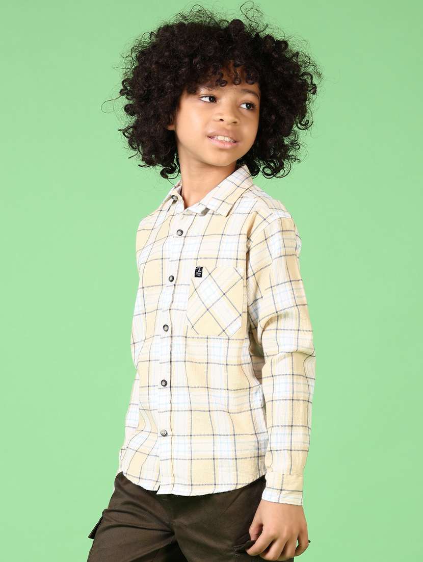 boys long sleeves checkered shirt - 21670344 -  Standard Image - 2