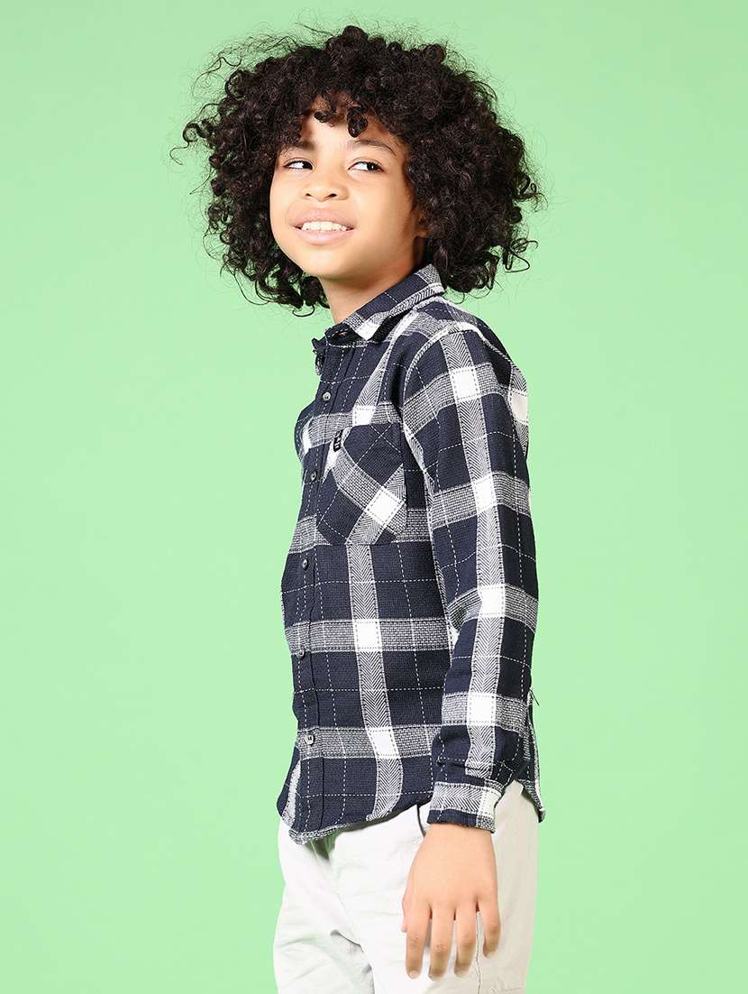 boys long sleeves checkered shirt - 21670345 -  Standard Image - 2