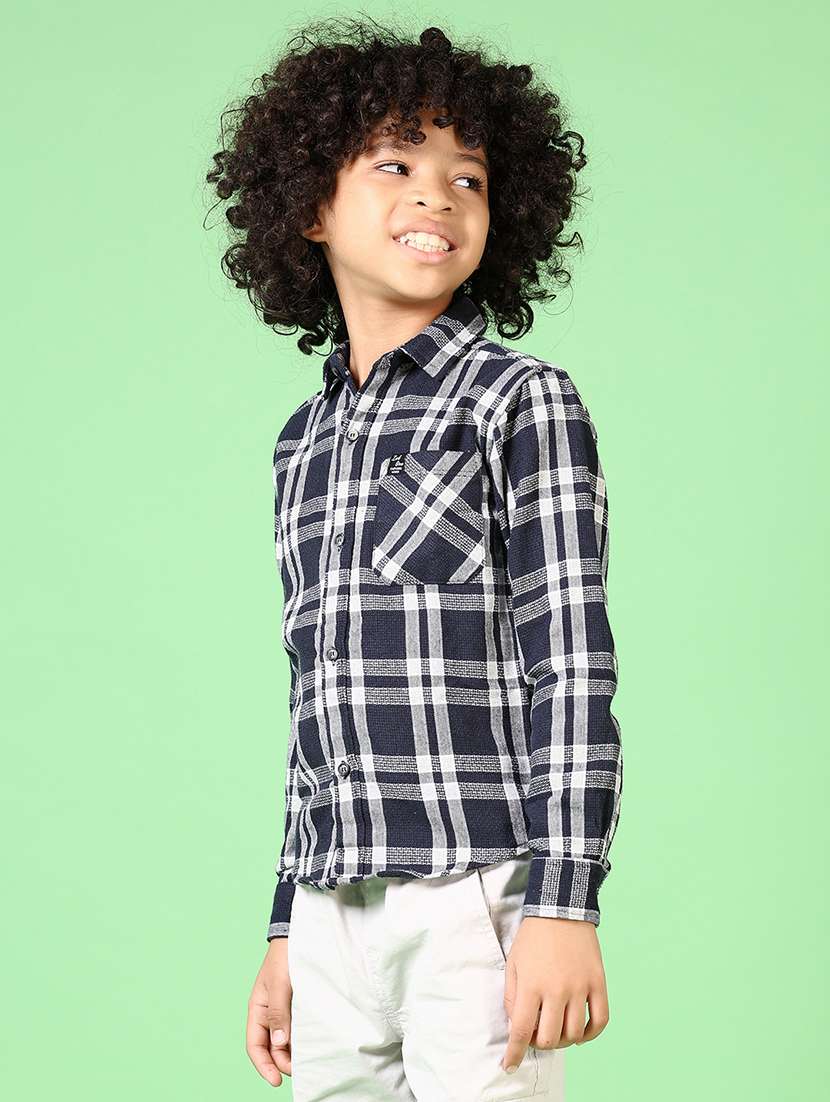 boys long sleeves checkered shirt - 21670346 -  Standard Image - 2