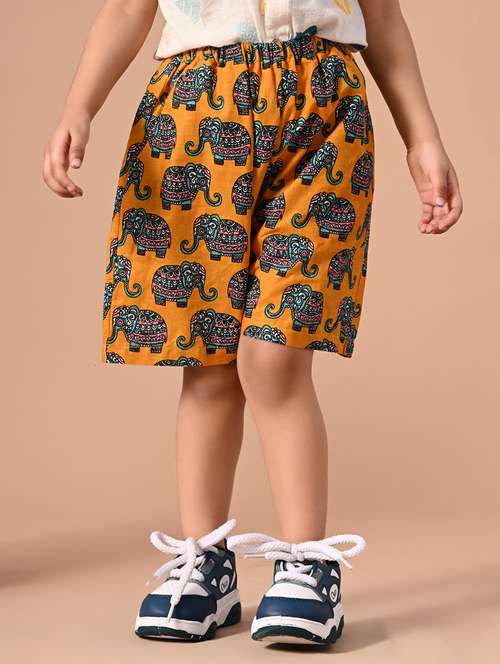 Kids Mid Rise Printed Shorts 