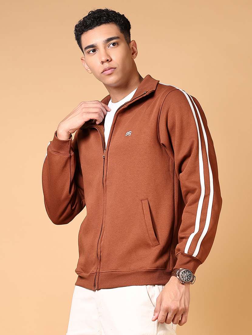 men long sleeves side taped sweatshirt - 21670772 -  Standard Image - 2