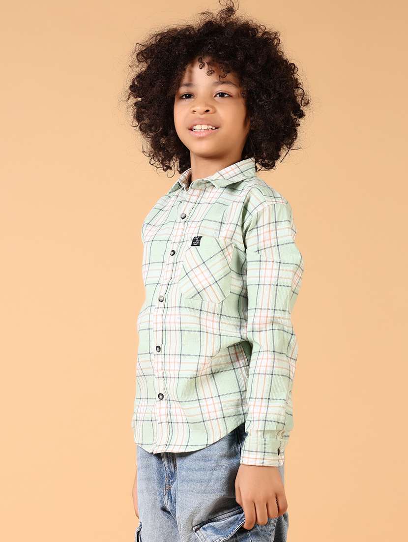 boys long sleeves checkered shirt - 21670785 -  Standard Image - 2