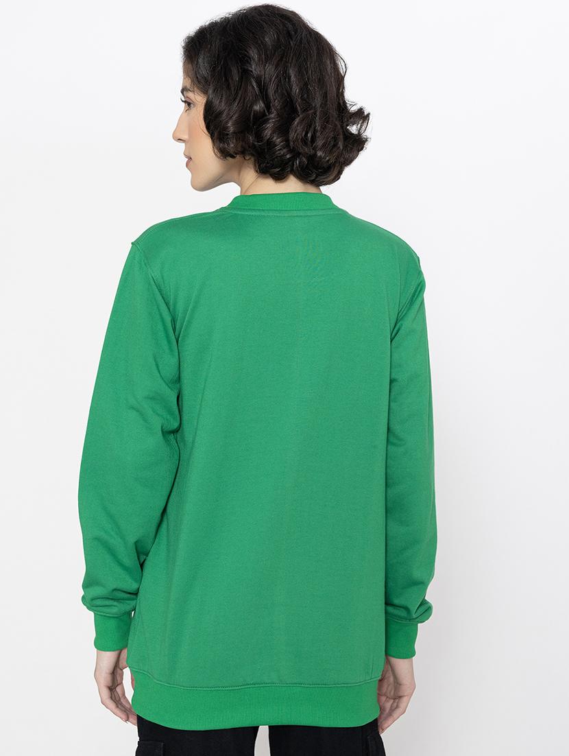 women front print long sleeves sweatshirt - 21670910 - Standard Image - 2