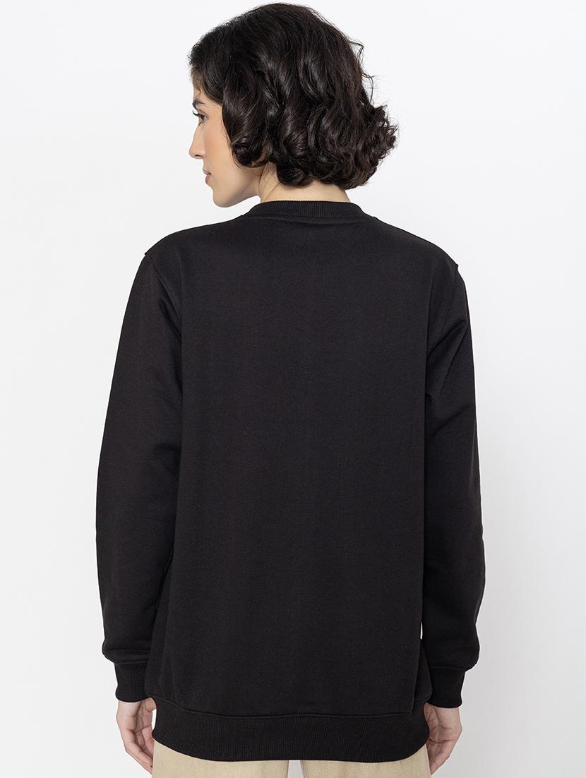 women front print long sleeves sweatshirt - 21670912 - Standard Image - 2
