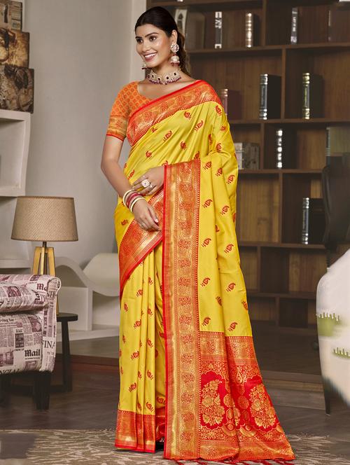 women self design banarasi saree with blouse - 21671030 - Standard Image - 0