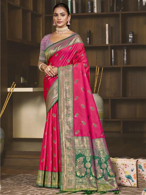 women self design banarasi saree with blouse - 21671031 - Standard Image - 0