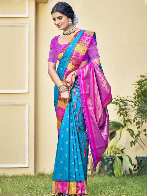 women self design bordered saree with blouse - 21671103 -  Standard Image - 0