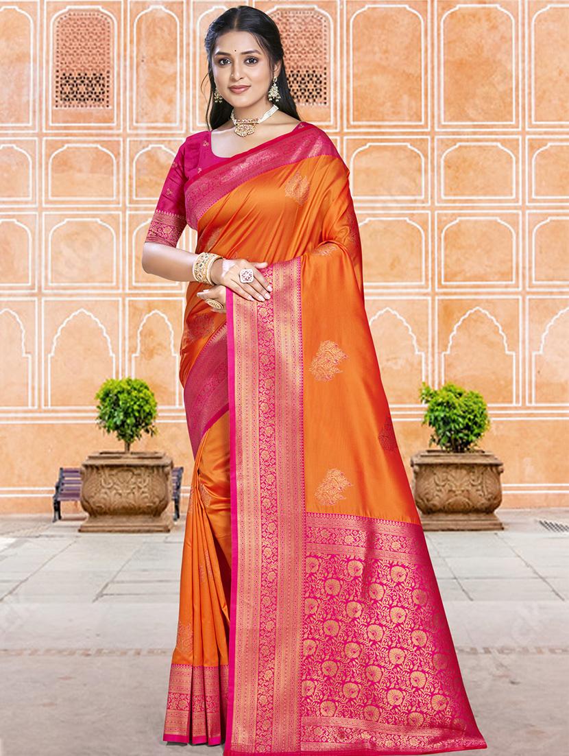 women self design bordered saree with blouse - 21671115 - Zoom Image - 0