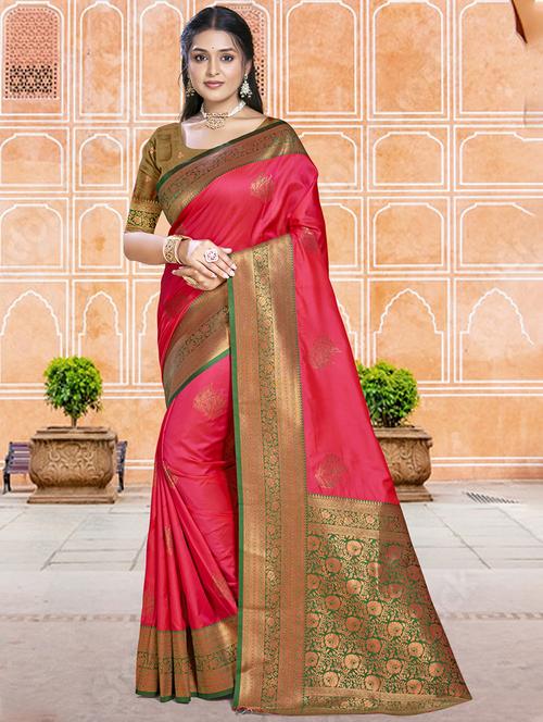 women self design bordered saree with blouse - 21671117 -  Standard Image - 0